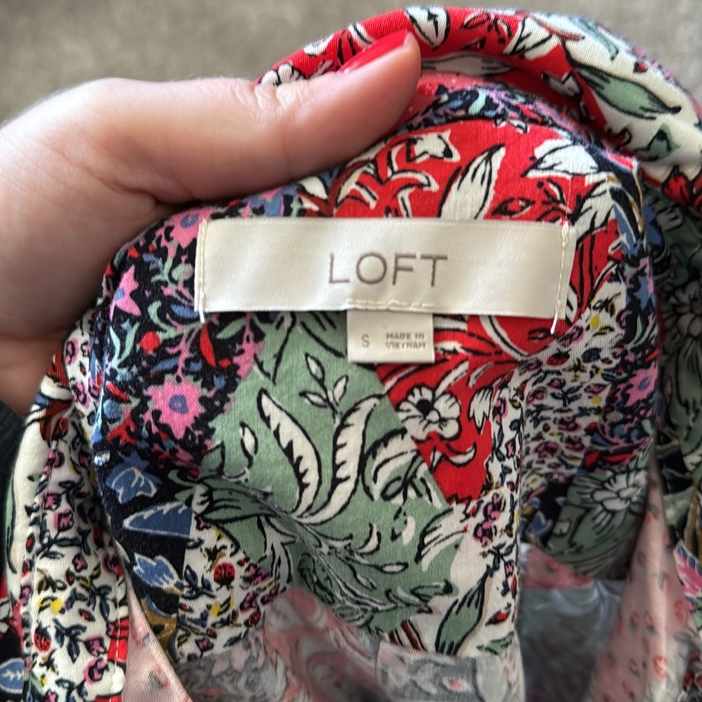 LOFT - patchwork button down - Picture 4 of 5